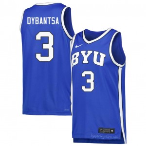 Official #3 A.J. Dybantsa Royal Cougars Men Player Basketball Pro-Grade Embroidered Jersey 30842969
