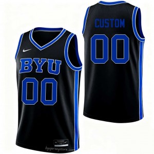 Custom #00 BYU NCAA Men White Basketball Stitched Authentic Jersey 67526350