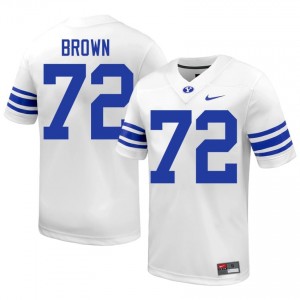 Joe Brown #72 BYU Cougars NCAA Men White Football Stitched Authentic Jersey 23098065