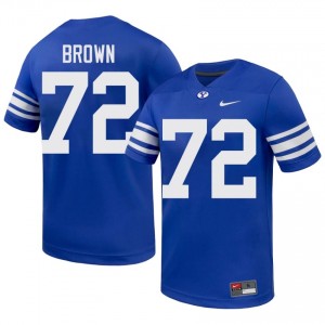 BYU Men Joe Brown #72 Royal Football College Premium Embroidered Jersey 89364176