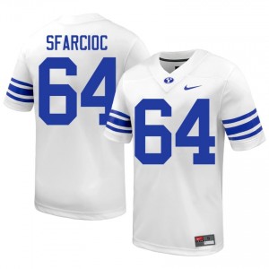 Kyle Sfarcioc #64 Cougars College Men White Football Stitched Authentic Jersey 95240426