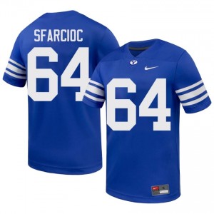BYU Men Kyle Sfarcioc #64 Royal Football High School Premium Embroidered Jersey 56865960