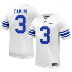 Raider Damuni #3 Cougars Player Men White Football Stitched Authentic Jersey 77746251