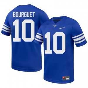 BYU Men Treyson Bourguet #10 Royal Football NCAA Premium Embroidered Jersey 75496544