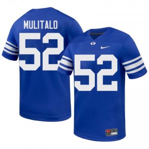 BYU Men Bott Mulitalo #52 Royal Football College Premium Embroidered Jersey 61410749
