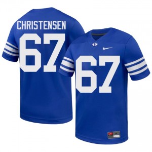 BYU Cougars Men Brady Christensen #67 Royal Football NCAA Premium Embroidered Jersey 59437609