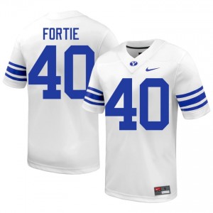 Eldon Fortie #40 Cougars Player Men White Football Stitched Authentic Jersey 16541615