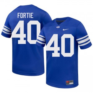 BYU Men Eldon Fortie #40 Royal Football NCAA Premium Embroidered Jersey 83788109