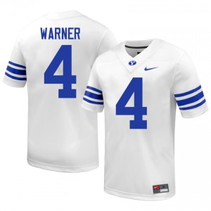 Fred Warner #4 BYU NCAA Men White Football Stitched Authentic Jersey 10742258