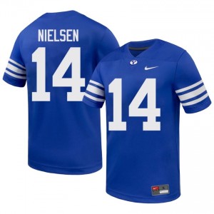 Cougars Men Gifford Nielsen #14 Royal Football NCAA Premium Embroidered Jersey 53721044
