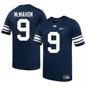 Official #9 Jim McMahon Navy Cougars Men NCAA Football Pro-Grade Embroidered Jersey 96486127