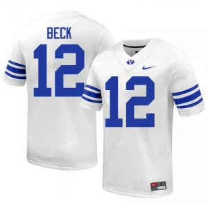 John Beck #12 BYU Player Men White Football Stitched Authentic Jersey 27409928