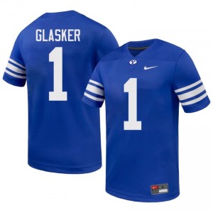 BYU Men Legend Glasker #1 Royal Football NCAA Premium Embroidered Jersey 56119027