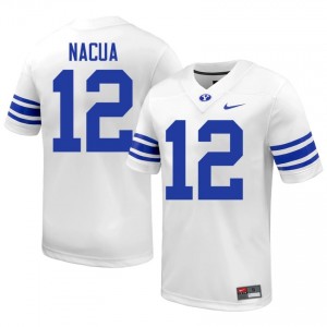 Puka Nacua #12 BYU Cougars NCAA Men White Football Stitched Authentic Jersey 26631880
