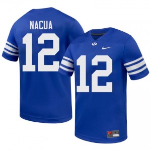 Cougars Men Puka Nacua #12 Royal Football College Premium Embroidered Jersey 64139022