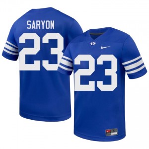 BYU Cougars Men Terrance Saryon #23 Royal Football NCAA Premium Embroidered Jersey 15288302