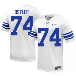 Trevin Ostler #74 Cougars College Men White Football Stitched Authentic Jersey 58325218