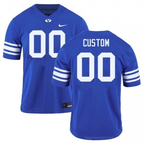 Official #00 Custom Royal Cougars Men NCAA Football Pro-Grade Embroidered Jersey 89719336
