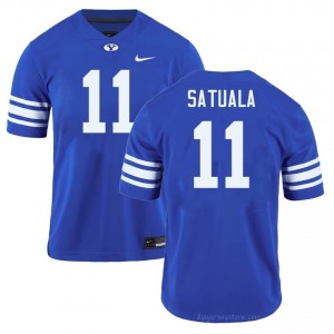 Official #11 Faletau Satuala Royal Cougars Men High School Football Pro-Grade Embroidered Jersey 67148181