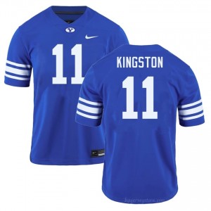 Official #11 Parker Kingston Royal Cougars Men NCAA Football Pro-Grade Embroidered Jersey 17465530
