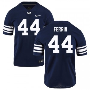 Will Ferrin #44 BYU High School Men Navy Football Stitched Authentic Jersey 62010709