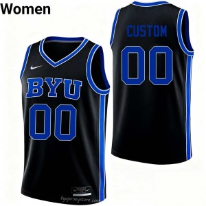 Custom #00 BYU College Women White Basketball Stitched Authentic Jersey 30889856