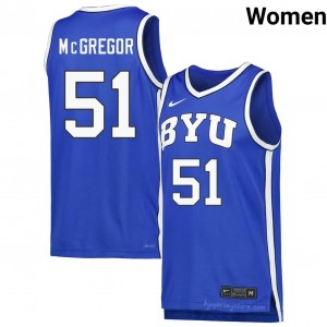 Official #51 Jared McGregor Royal Cougars Women College Basketball Pro-Grade Embroidered Jersey 85771260
