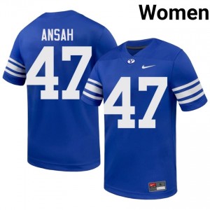 Cougars Women Ezekiel Ansah #47 Royal Football Player Premium Embroidered Jersey 65515807