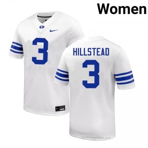 BYU Cougars Women McCae Hillstead #3 White Football NCAA Premium Embroidered Jersey 13879072