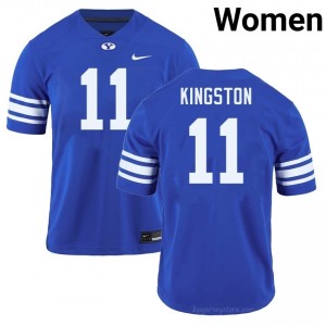 Official #11 Parker Kingston Royal Cougars Women High School Football Pro-Grade Embroidered Jersey 78158024