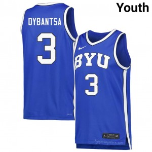 Official #3 A.J. Dybantsa Royal Cougars Youth College Basketball Pro-Grade Embroidered Jersey 22768490
