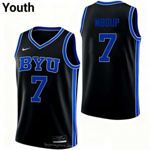 Khadim Mboup #7 BYU NCAA Youth Black Basketball Stitched Authentic Jersey 31076942