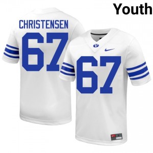 Brady Christensen #67 Cougars College Youth White Football Stitched Authentic Jersey 39444802
