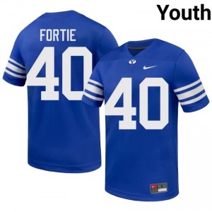 Cougars Youth Eldon Fortie #40 Royal Football High School Premium Embroidered Jersey 49009936