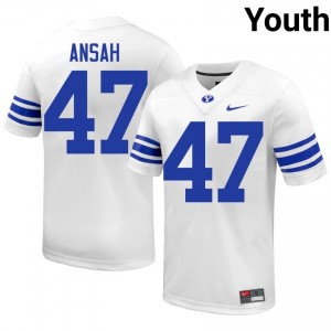 Ezekiel Ansah #47 BYU Player Youth White Football Stitched Authentic Jersey 32671372