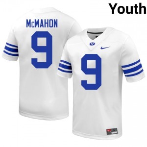 Jim McMahon #9 Cougars Player Youth White Football Stitched Authentic Jersey 40356078