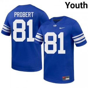 Cougars Youth Marion Probert #81 Royal Football Player Premium Embroidered Jersey 43019309