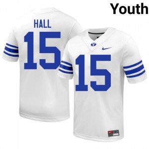 Max Hall #15 Cougars College Youth White Football Stitched Authentic Jersey 31494653