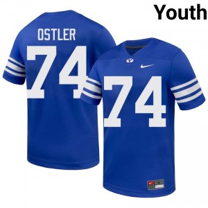 Cougars Youth Trevin Ostler #74 Royal Football NCAA Premium Embroidered Jersey 49077546