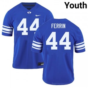 Official #44 Will Ferrin Royal Cougars Youth College Football Pro-Grade Embroidered Jersey 42598998